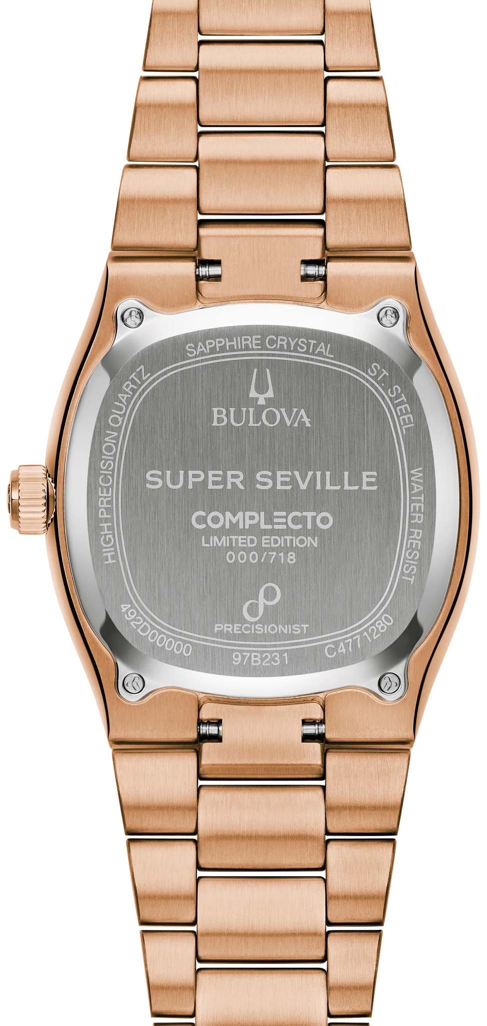 Black Dial Stainless Steel Bracelet Super Seville 97B231 | Bulova
